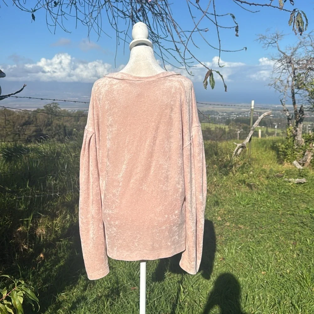 Free People Pink Long Sleeve Top - Picture 5 of 9